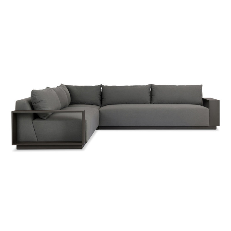 Branford Outdoor Metal 3 Pc Sectional-Arashi Graphite