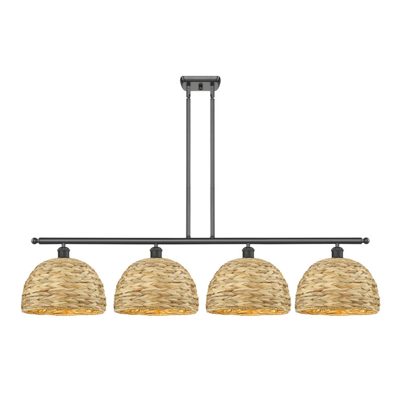 Baudilia 4 - Light Dome Pendant, Oil Rubbed Bronze, 12" H x 50" W x 12" D