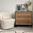 Chic Rattan 3-Drawer Chest, Brass Knobs