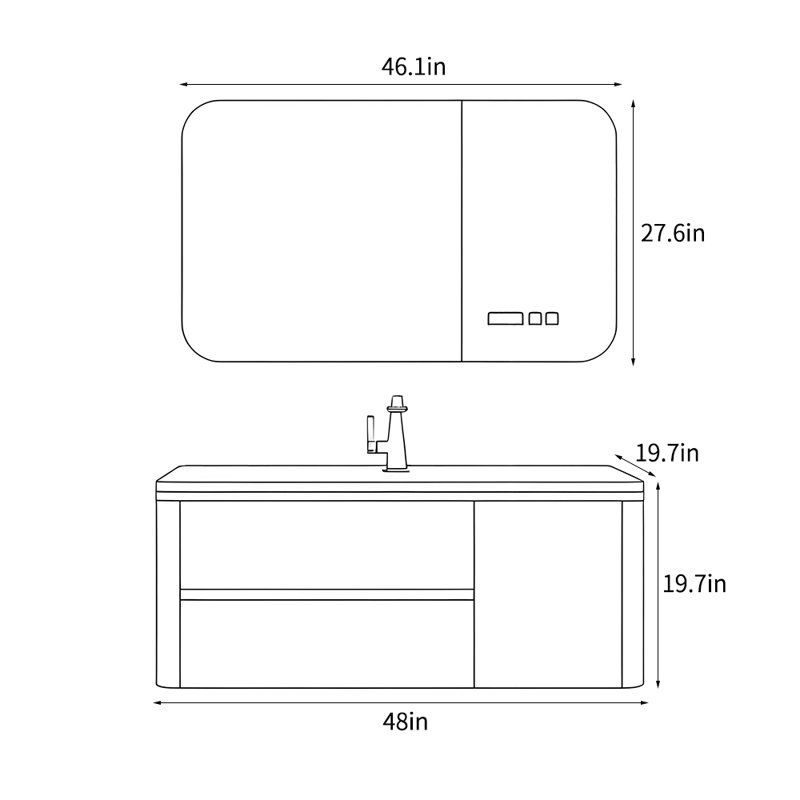 Armoire de salle de bain luxueuse crème