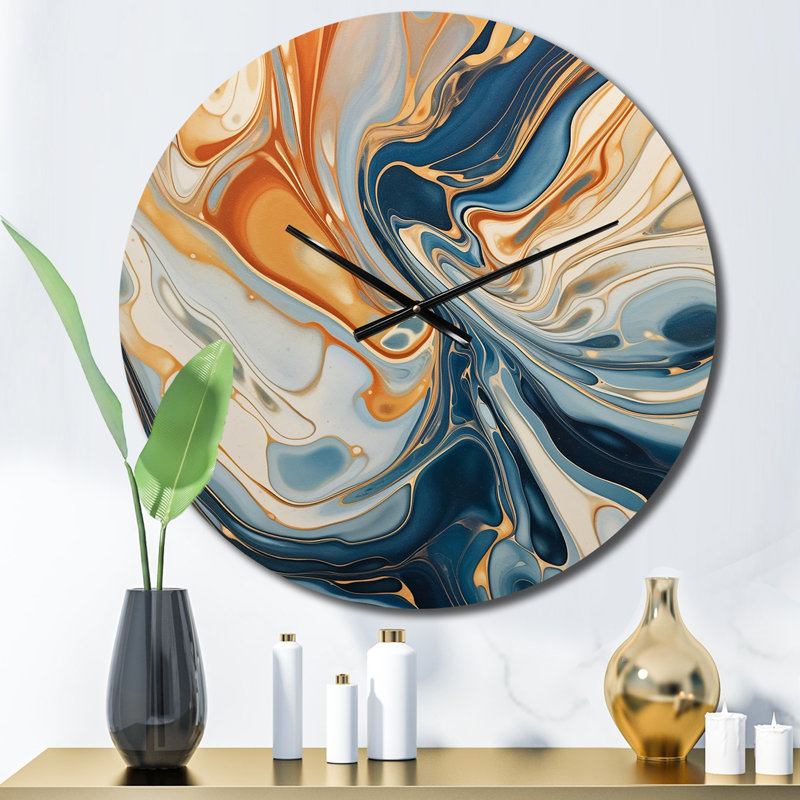 Horloge murale bleu sarcelle symphonique turquoise, Petit