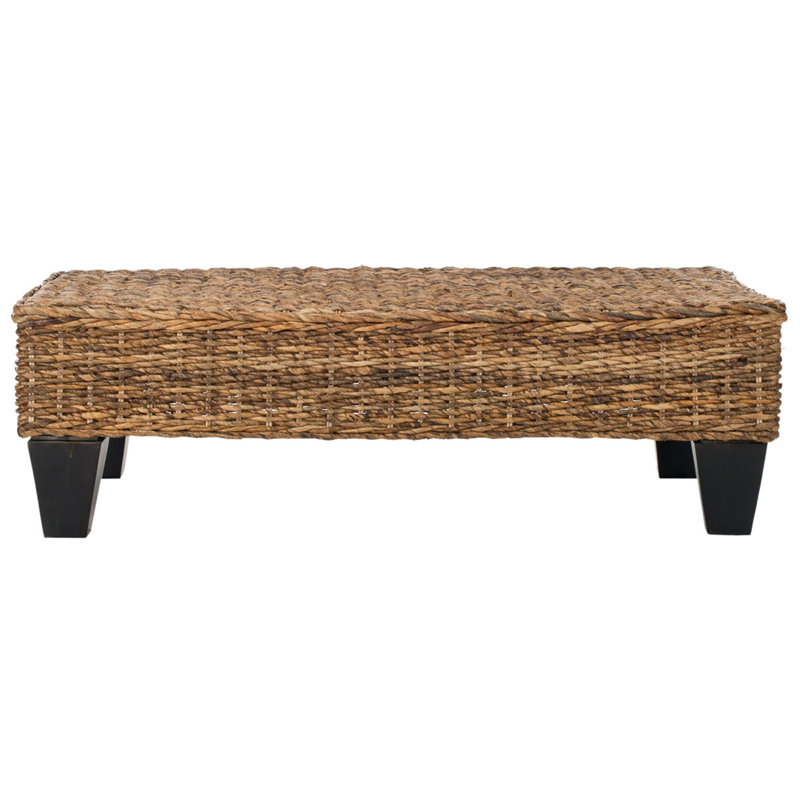 Tilly Upholstered Bench, Brown/Black