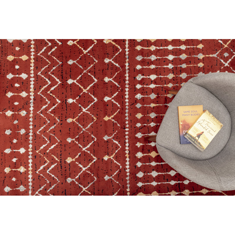 Geometric Indoor Rug, Rectangle 3'6" x 5'6"