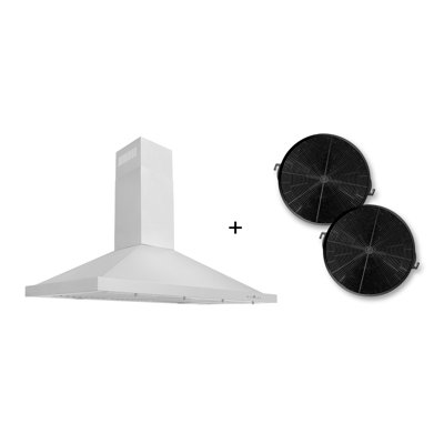 48'' 400 CFM Convertible Wall Mount Range Hood in Stainless Steel