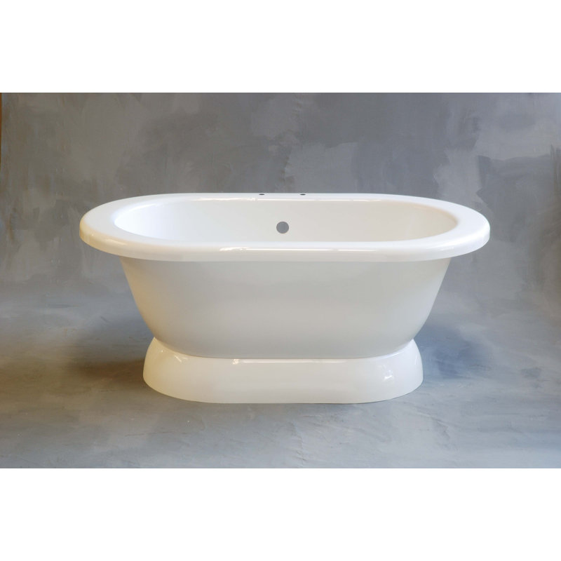 La baignoire à piédestal en acrylique à double extrémité 60 po Sonoma par Strom Living
