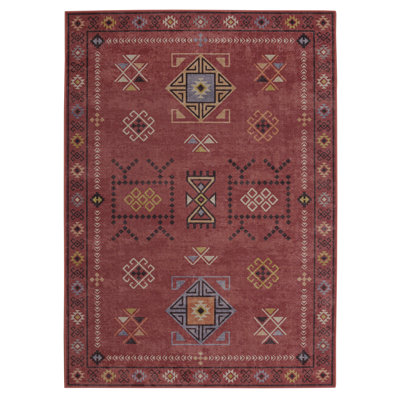 Tapis rouge / crème Maril Austell