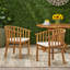 Chaise de patio en acacia avec coussin-1594772688
