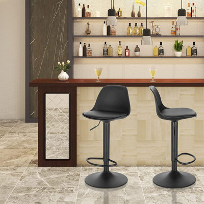 Rikard Swivel Upholstered Adjustable Height Counter Stool