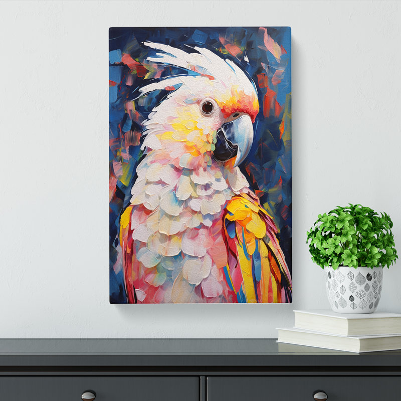 Cockatoo Expressionism - Print, 60cm H x 40cm W x 3cm D