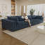Canapé de 158 po sans os avec coussins en plumes, canapé modulaire en velours côtelé avec assise profonde, canapé modulaire surdimensionné avec housses amovibles, aucun assemblage requis-447972505