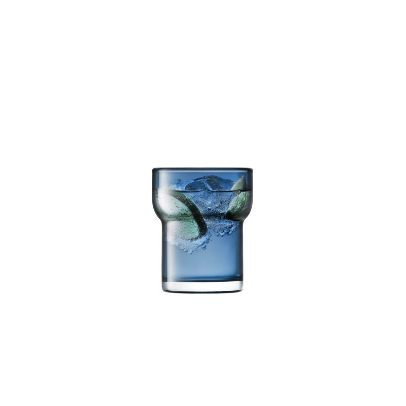 Utility 10.1442oz. Handmade Drinking Glass Set, Sapphire