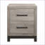 Table de chevet 2 tiroirs gris