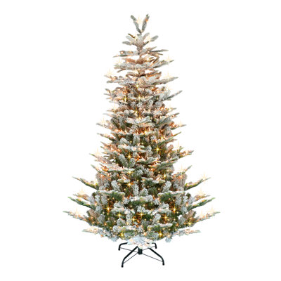 Glendalys 7' 6"" H Green Realistic Artificial Fir Christmas Tree with 700 LED Lights -  The Holiday Aisle®, 78F370C0D6684EFF949472C87872409C