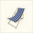 Populus Wood Sling Chair Stripe Broad Stripe Folding Chaise Lounge Chair-2PCS