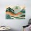 Ebern Designs Monstera Wall Hanging Tapestry Abstract Landscape Boho Evergreen Pale Seafoam-745459658
