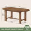 63 Inch Oval Solid Wood Executive Desk