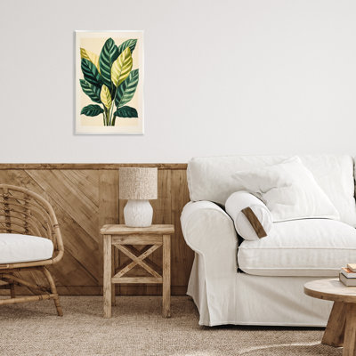 Plaque murale branches tropicales feuilles vertes, design par Petal Prints Design