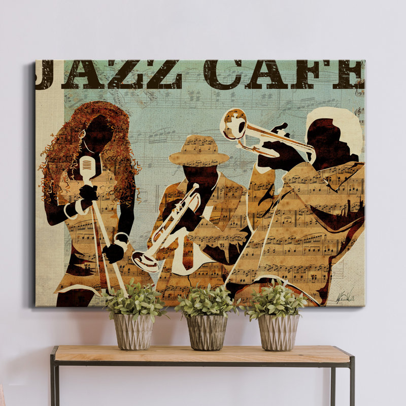 " Jazz Cafe ", 8" H x 12" W x 1" D
