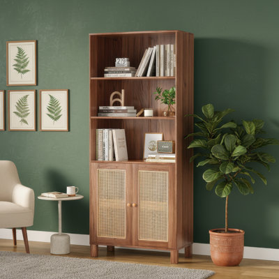 Bibliothèque moderne en rotin 29,9 "