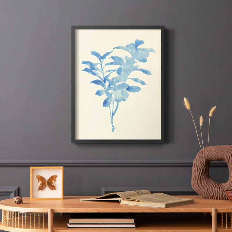 «Verditer Fig II», reproduction encadrée - bois massif, Noir, H 10 po x l 8 po
