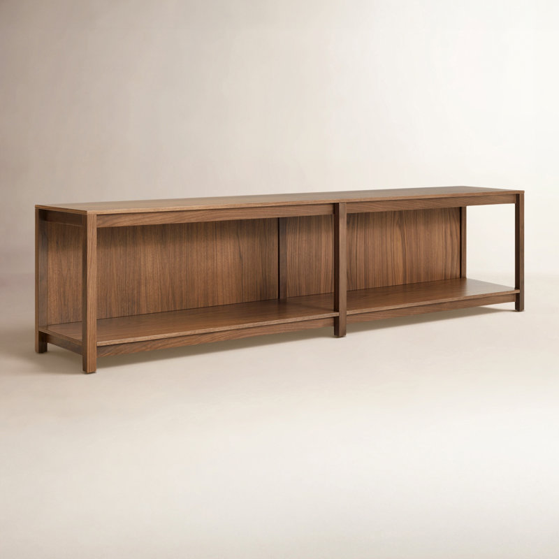 Open Plan Solid Wood Storage Bench, Walnut