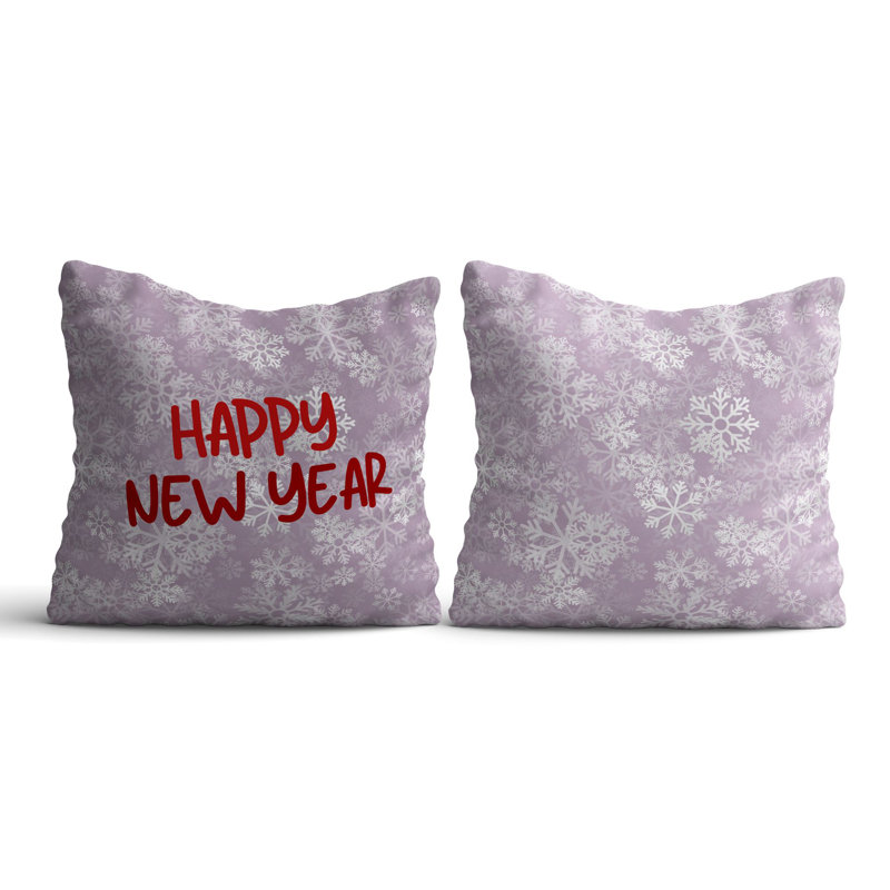 Miti Christmas Cushion Cover Set (2 Pieces), 16.9 x 16.9 Inches | 50% Cotton / 50% Polyester, Machine Washable at 86°F | Ironable, No Filling | Perfect Holiday Decor for Cozy Living Spaces and Festive Touch