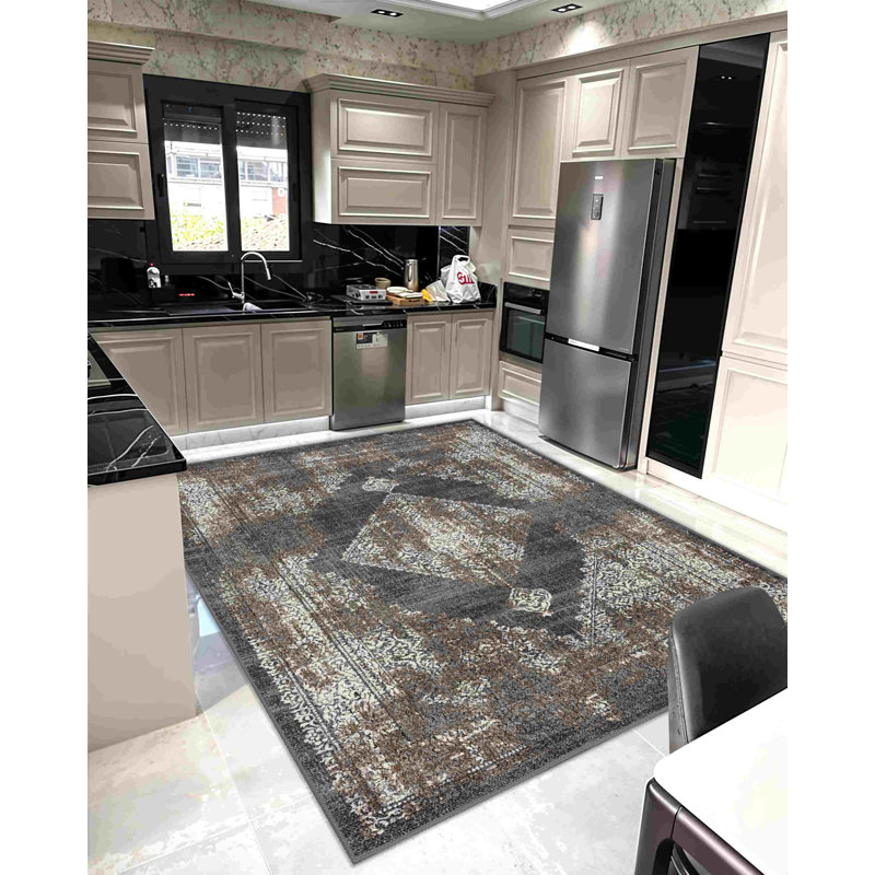 Goudy Rug Design 9902, gris, Rectangle 5 pi 3 po x 7 pi 7 po