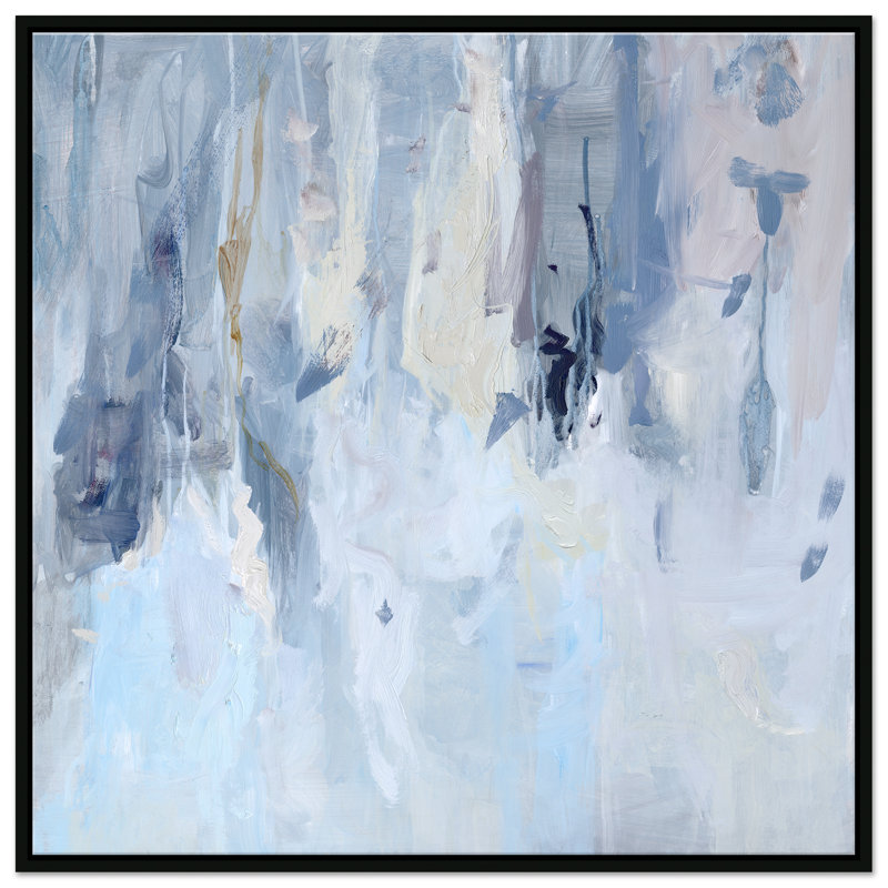 «Run Water» - Peinture à cadre flottant, Noir