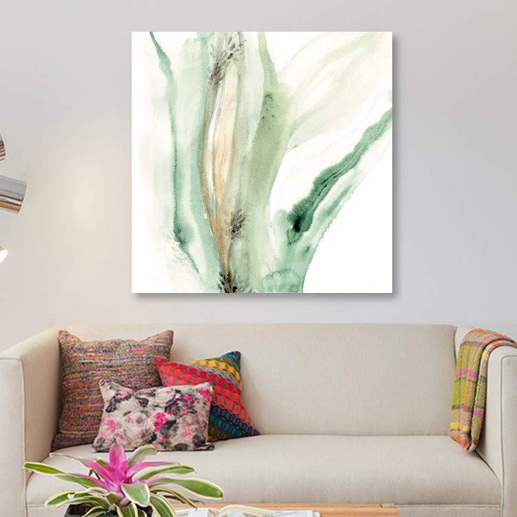 « wave form ix », reproduction de peinture à l’aquarelle sur toile tendue, H 12 po x l 12 po x P 1,5 po, Pas de tapis