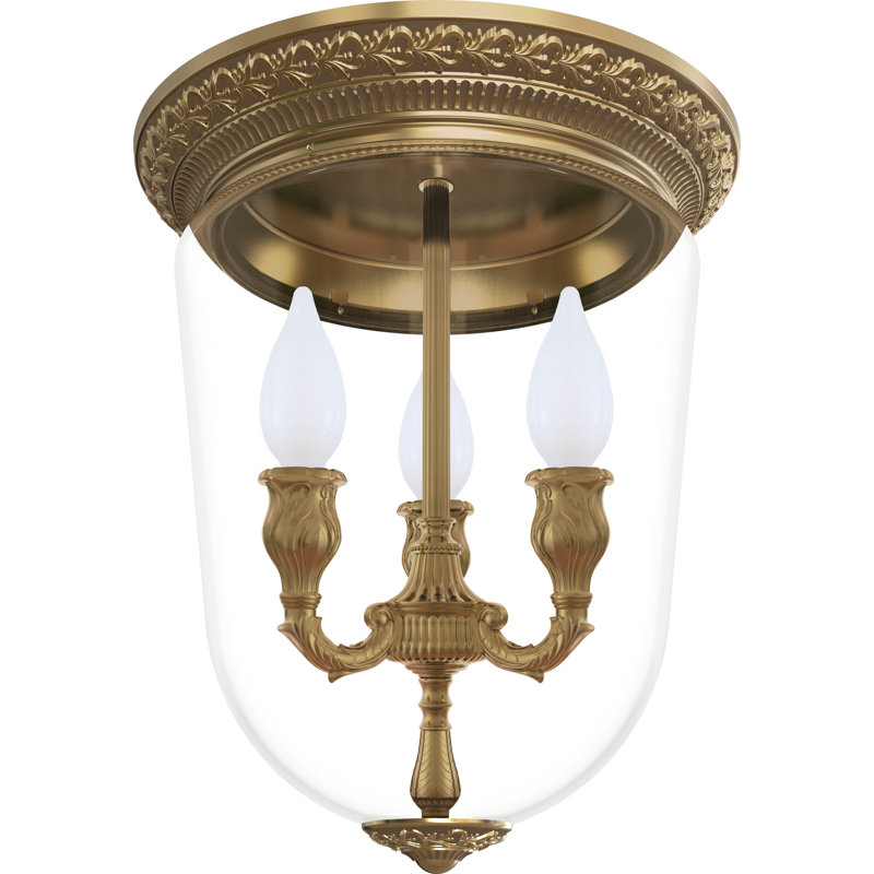 Flory 3 - Light Simple Chandelier, Antique Brass