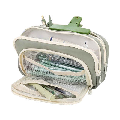 Backpack Open Window Pen Bag Large Capacity Boys Girls Junior High School Students Stationery Pencil Case