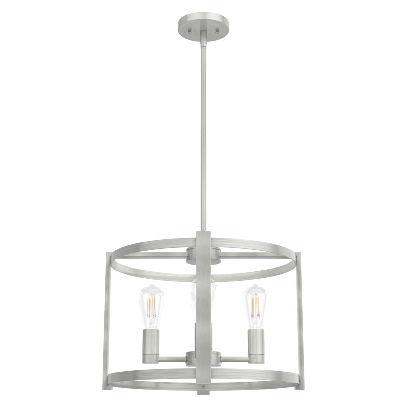 Astwood 4 - Light Lantern Chandelier, Brushed Nickel, 18" W x 18" D x 13" H