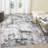 Washable Area Rug Modern Abstract Carpet with Non-Slip Backing, Stain-Resistant Low Pile Floor Rug, Easy Cleaning Foldable Indoor Mats for Bedroom, Living Room, Office-43140612-49917964