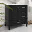 Ensemble de meuble-lavabo 30 po avec lavabo, porte à fermeture douce, armoire de salle de bain simple moderne en bois avec rangement, 3 tiroirs, structure en bois massif-2050921588