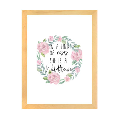 She Is a Wildflower Floral - impression d'art graphique