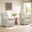 Fauteuil inclinable électrique pivotant en cuir véritable avec poche et port USB-675632079