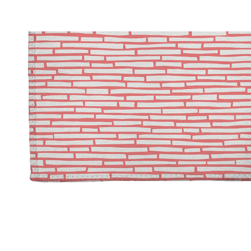 Tapis de cuisine à profil bas, Rectangle 3' x 5', Dusty Rose Striped