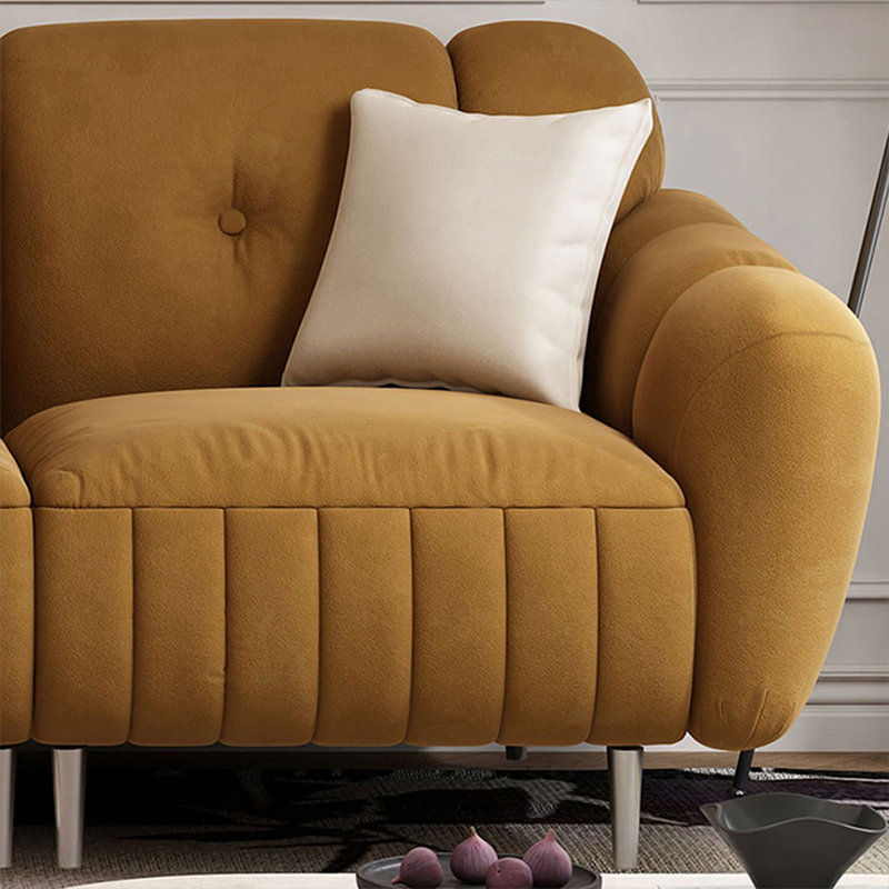 Coussin de canapé modulaire rétro 100% polyester doré, 29.92"H*98.43"L*41.73"W"