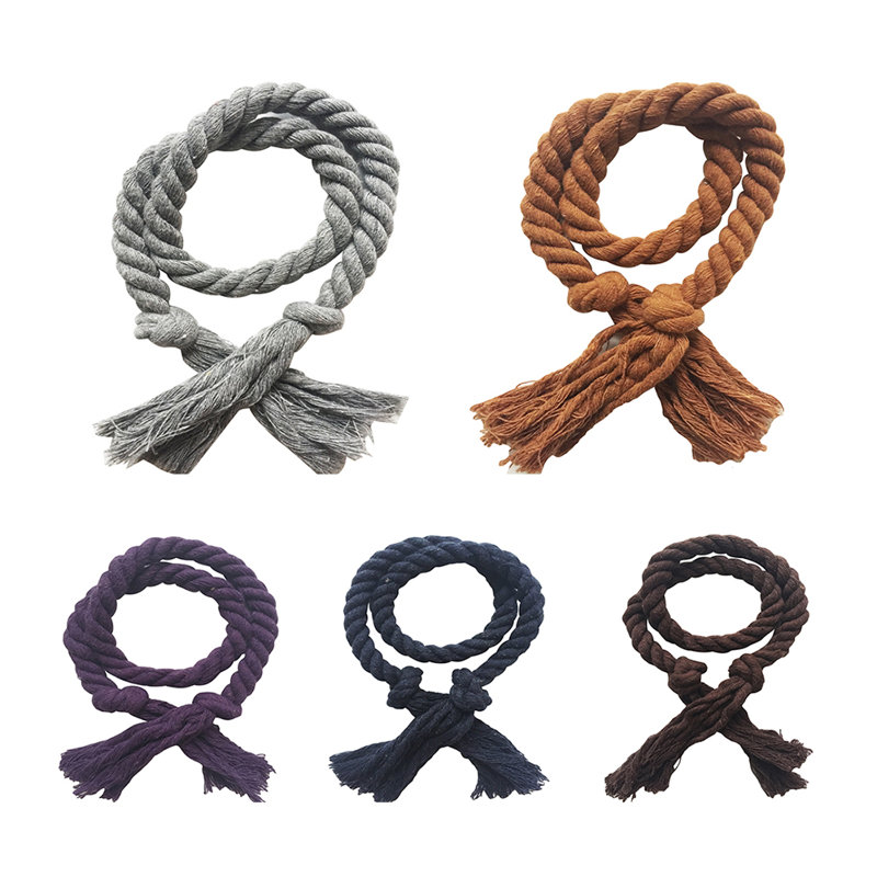 2Pcs Cordes de rideaux épais Attaches de rideau en lin en coton Attaches de rideau à pampilles pour accessoires de fenêtre de balcon