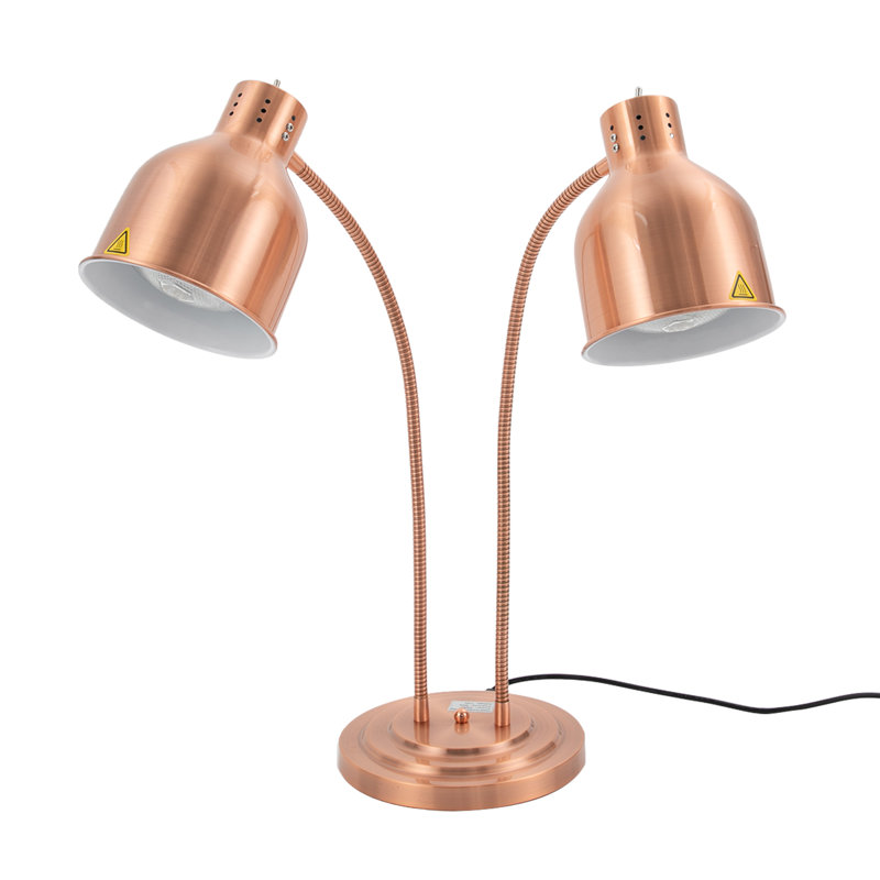 Lumière chauffante à 2 têtes 500W, Or rose