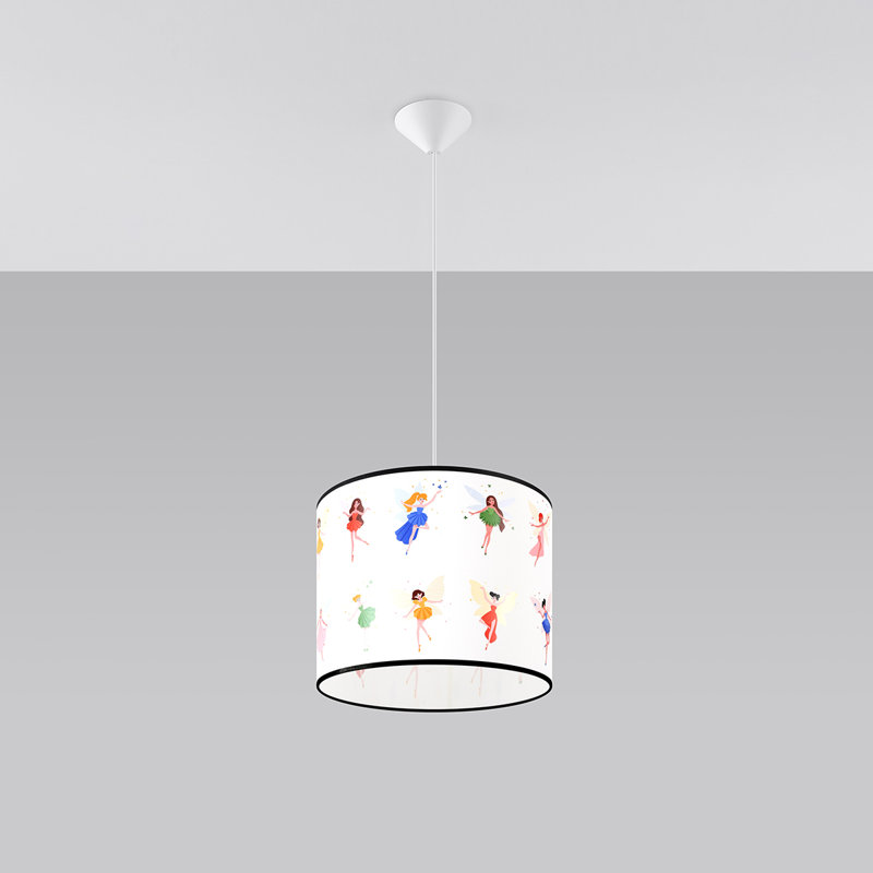 1 - Light White Pendant, 28cm H x 33cm W x 33cm D