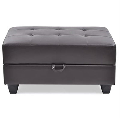 Benton Faux Leather Ottoman