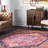 Aliece Bohemian Medallion Power Loom Performance Pink/Orange Rug-768853838
