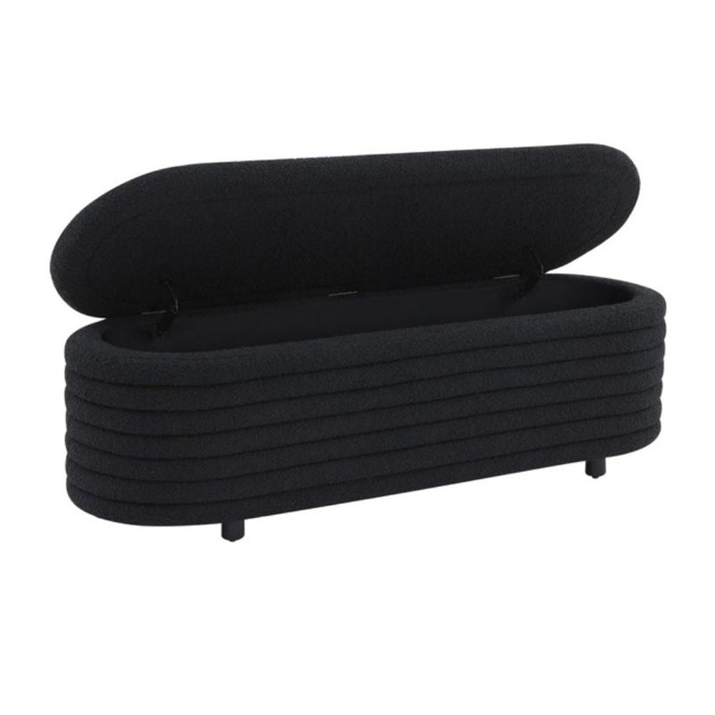 Banc de rangement Corneshia, Noir