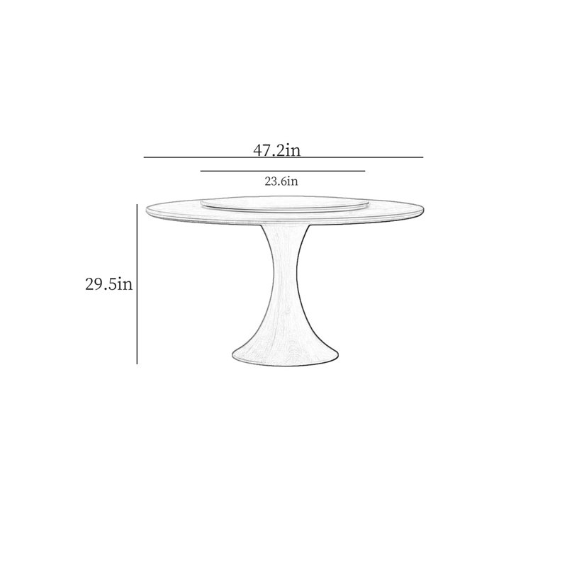 Table de salle à manger Simple, H 29,5 po x L 47,2 po x l 47,2 po