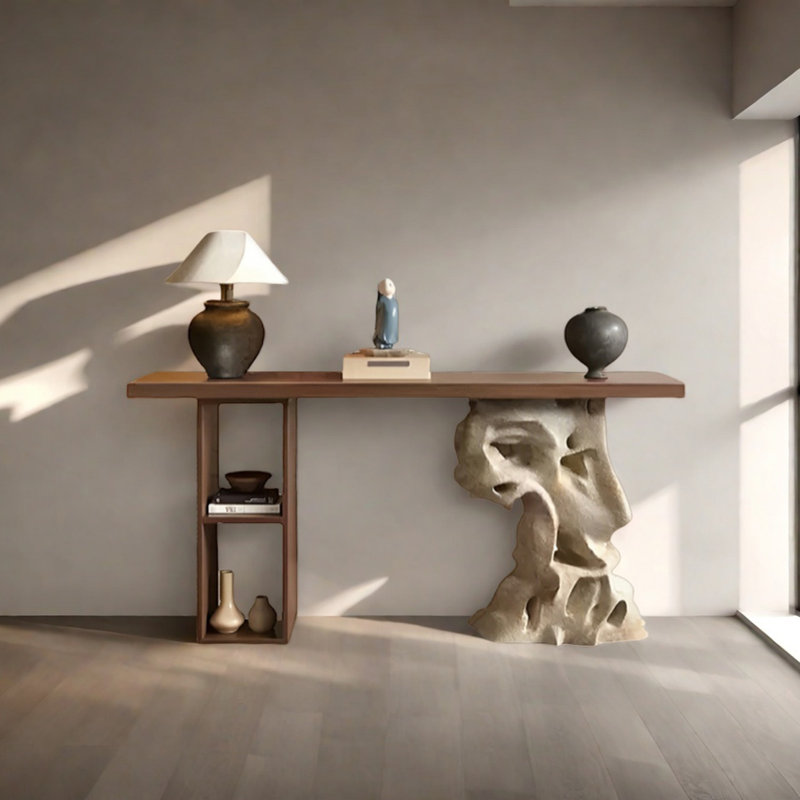 Console Retro Minimalist Art, H 31,5 po x l 62,99 po x P 11,81 po