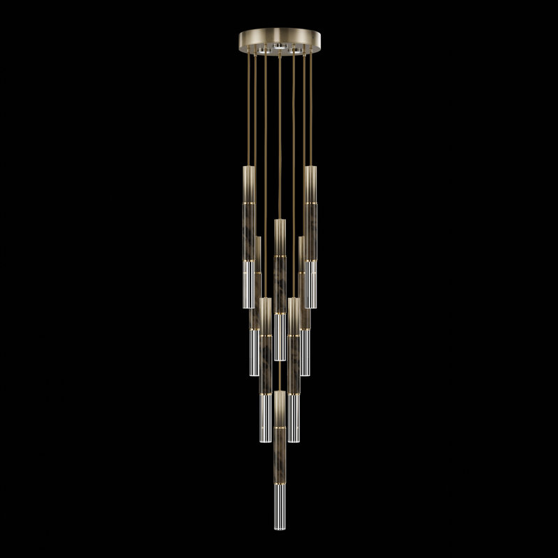 Antonia 11 - Light LED Pendant, Soft Ombre Bronze/Brass