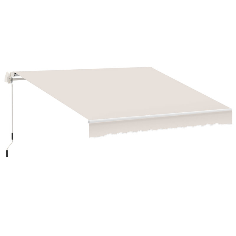 Outsunny 8' X 7' Patio Retractable Awning, Beige
