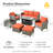 Harbin Wicker/Rattan 7- Person Outdoor Seating Group With Ottoman With Fire Pit Table-114286578
