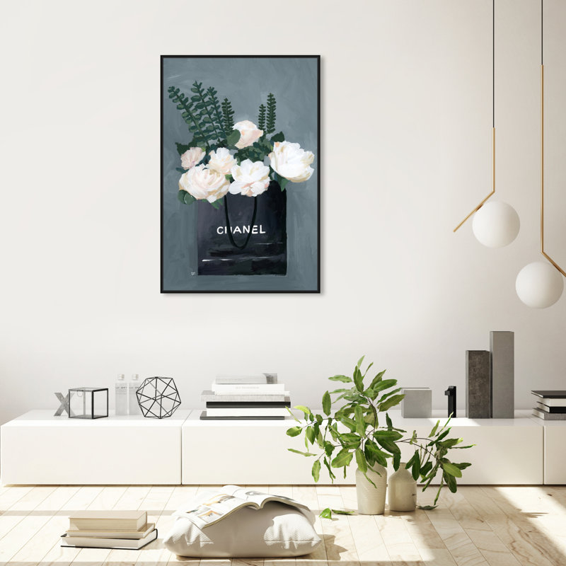 " Floral And Botanical Precious Finds Florals " Painting Print, Black Framed, 15" H x 10" W